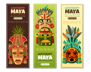 Maya Civilization Vertical Banners