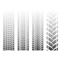 Fototapeta premium Dotted tire tracks 8