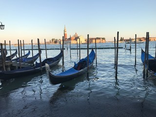 Fototapeta na wymiar Venice Italy Gondolas