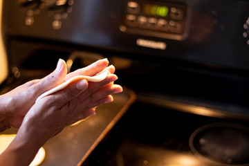 Traditional korn tortilla from Central America
