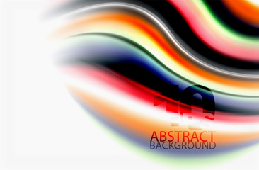 Rainbow color waves, vector blurred abstract background