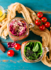 Healthy Homemade Jar Salad