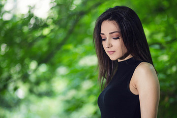 girl posing in park