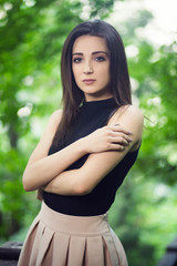 Fototapeta premium girl posing in park