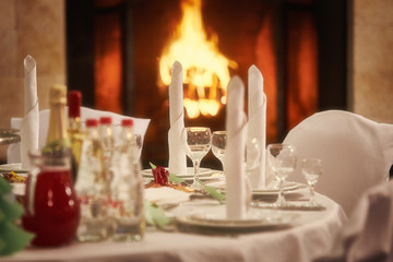 Preparing for a romantic dinner