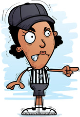 Angry Cartoon Black Woman Referee