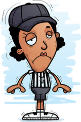 Sad Cartoon Black Woman Referee