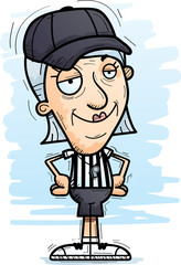 Confident Cartoon Senior Referee