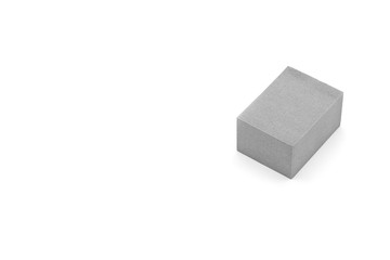 grey cube isolated on white background