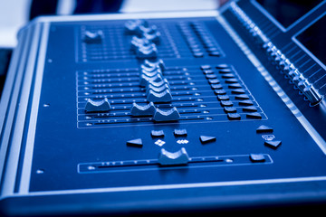 Profesional studio equipment for sound mixing .