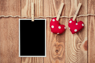 Black blank phote frame