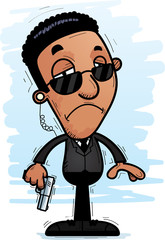 Sad Cartoon Black Agent