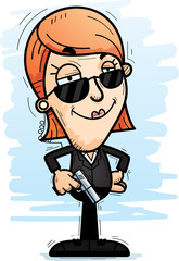 Obraz premium Confident Cartoon Agent