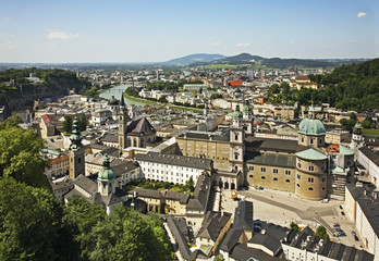 Fototapeta premium Panoramic view of Salzburg. Austria
