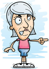 Angry Cartoon Senior Citizen