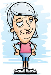 Confident Cartoon Senior Citizen