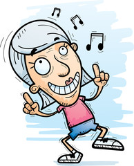 Cartoon Senior Citizen Dancing
