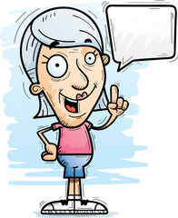 Cartoon Senior Citizen Talking