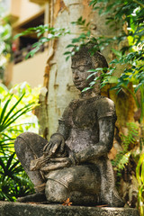 A beautiful stone statue of Buddha