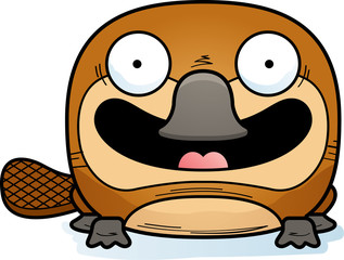 Cartoon Platypus Smiling