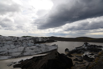 Fototapeta na wymiar Gletscher und Gletschersee am svinafellsjökull, Island