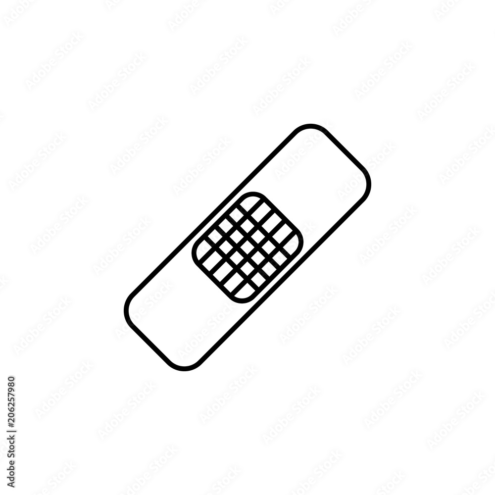 Poster patch line icon. element of simple medicine icon for mobile concept and web apps. thin line patch ic