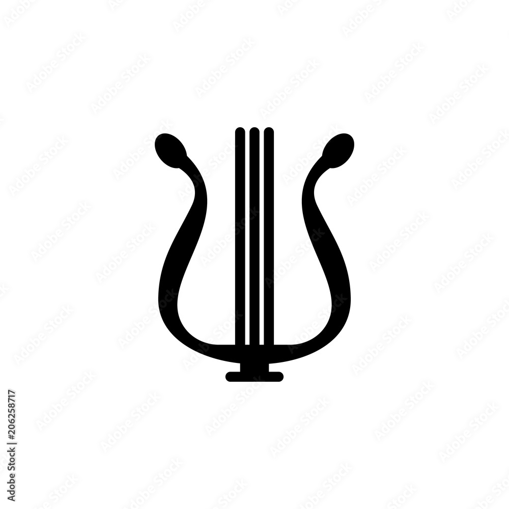 Poster harp icon. element of simple music icon for mobile concept and web apps. isolated harp icon can be u