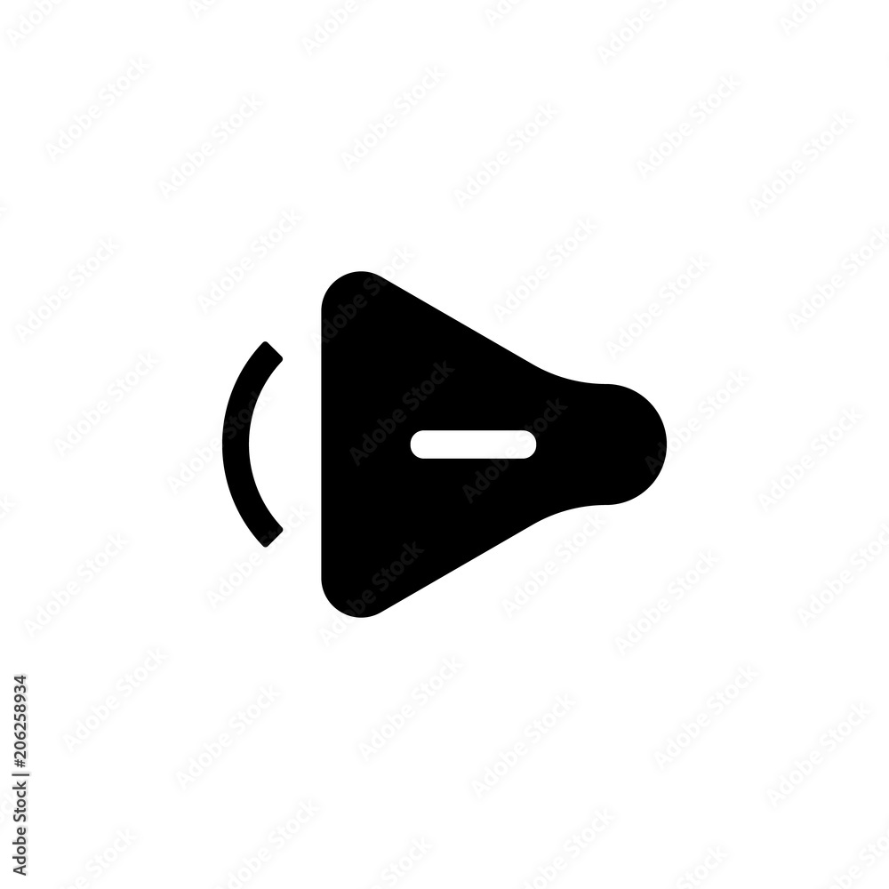 Poster reduce sound icon. element of simple music icon for mobile concept and web apps. isolated reduce sou