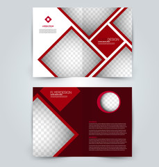 Abstract flyer design background. Brochure template. Can be used for magazine cover, business mockup, education, presentation, report. Red color.