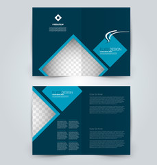 Abstract flyer design background. Brochure template. Can be used for magazine cover, business mockup, education, presentation, report. Blue color.