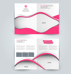 Abstract flyer design background. Brochure template. Can be used for magazine cover, business mockup, education, presentation, report. Pink color.