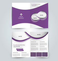 Abstract flyer design background. Brochure template. Can be used for magazine cover, business mockup, education, presentation, report. Purple color.