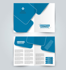 Abstract flyer design background. Brochure template. Can be used for magazine cover, business mockup, education, presentation, report. Blue color.