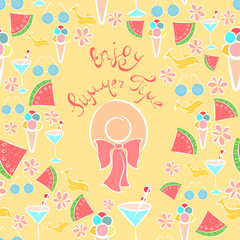 Joyful Summer Seamless Pattern