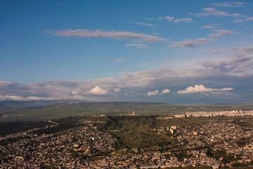 aerial view of tbilisi