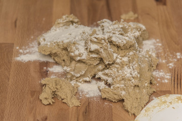 Oat biscuits. Photo of the dough.
