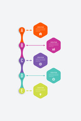 Vector illustration infographics 5 options