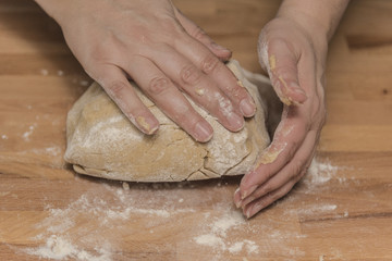 Oat biscuits. Photo of the dough.