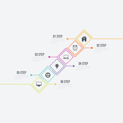 Vector illustration infographics six options