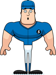 Cartoon Surprised Baseball Player