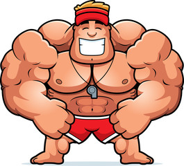 Cartoon Lifeguard Smiling