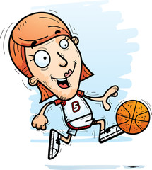 Cartoon Basketball Player Running