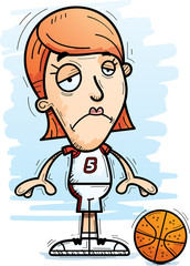 Sad Cartoon Basketball Player