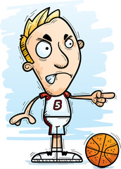 Angry Cartoon Basketball Player