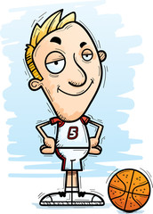 Confident Cartoon Basketball Player