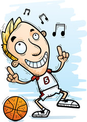 Cartoon Basketball Player Dancing