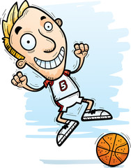 Cartoon Basketball Player Jumping