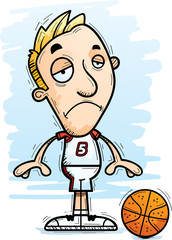 Sad Cartoon Basketball Player