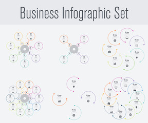 Set with infographics