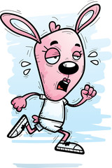 Exhausted Cartoon Bunny
